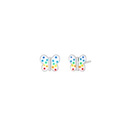 Pendiente mariposa. Plata...