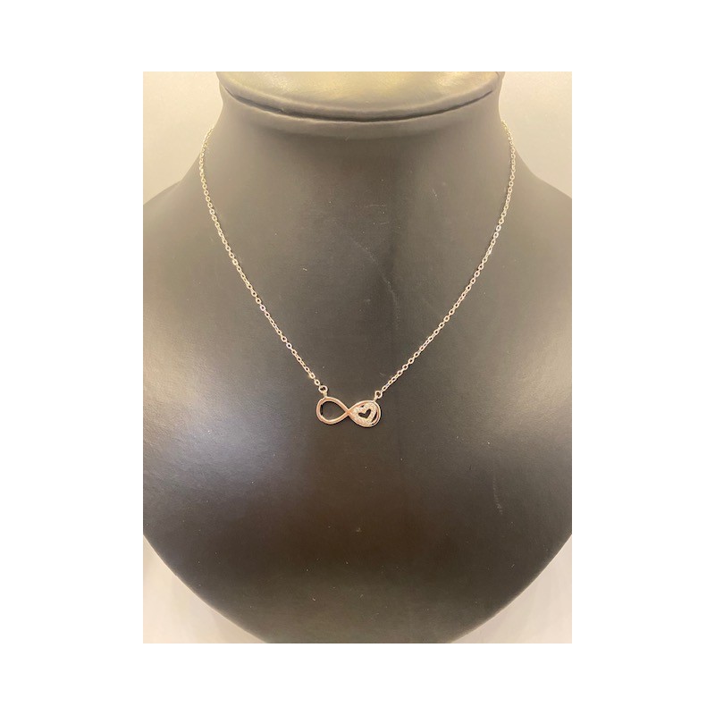 Collar de plata de ley de 925 m/m, con infinito