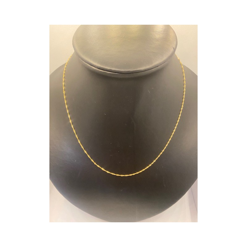 Cadena de oro 18 kts  de 50 cms de largo