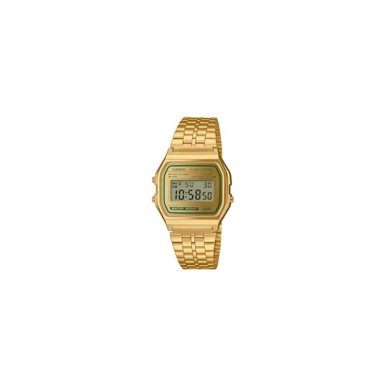 Reloj CASIO A158WEGV-9AEF, caja y pulsera dorada, alarma-crono