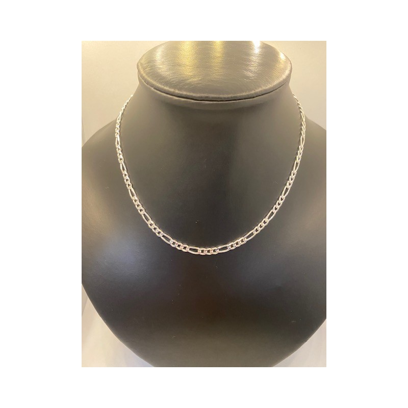 Cadena de plata de ley de 925 m/m, de 60 cms de largo, modelo 3x1