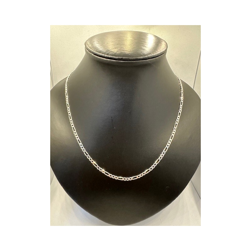 Cadena de plata de ley de 925 m/m 3x1 de 50 cms de largo
