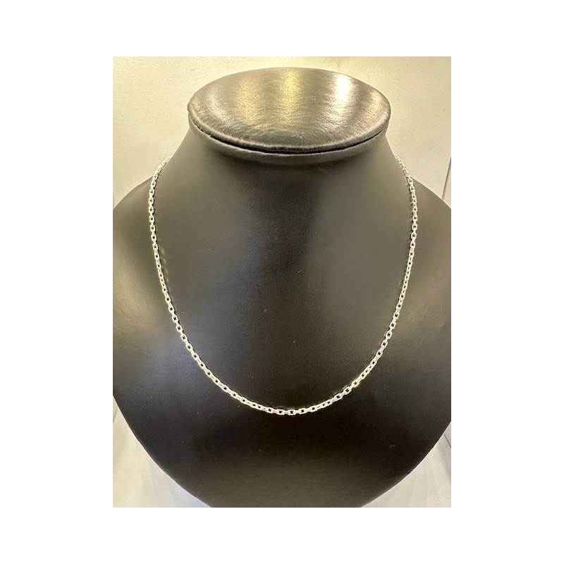 Cadena de plata de ley de 925 m/m  de 60 cms de largo