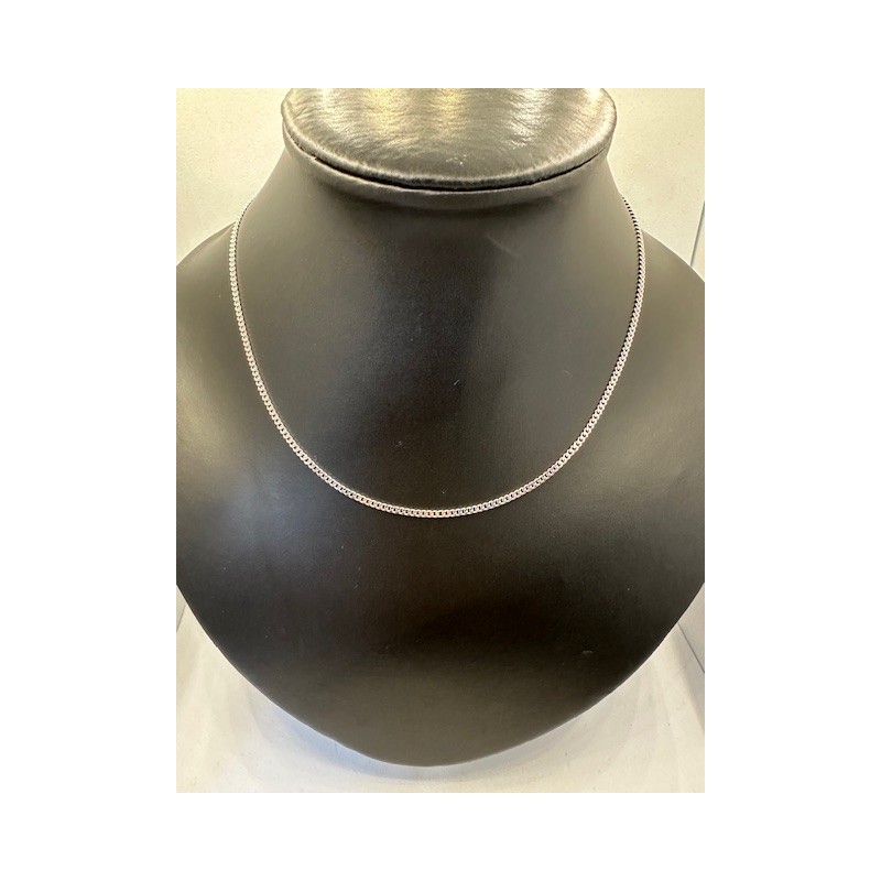 Cadena de plata de ley de 925 m/m  de 45 cms de largo