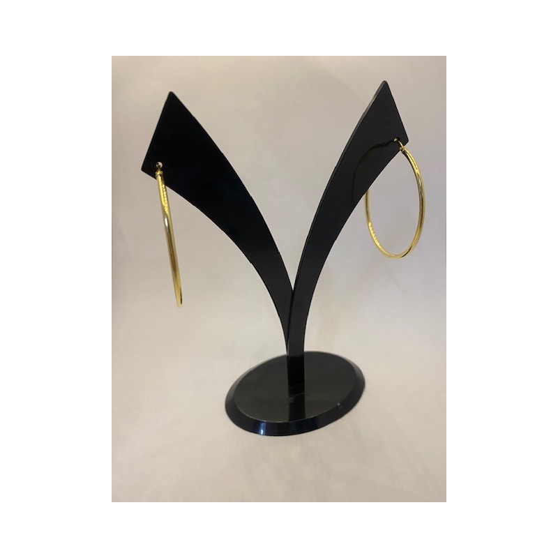 Pendientes de plata de ley de 925 m/m chapado en oro .