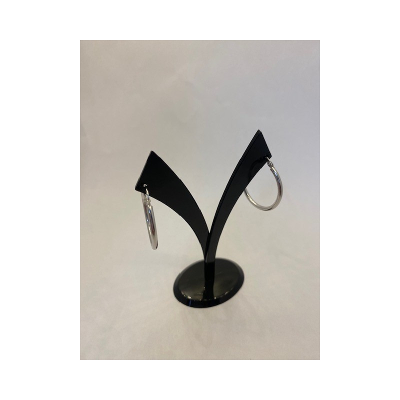 Pendientes de plata de ley de 925 m/m  lisos redondos, modelo aro.