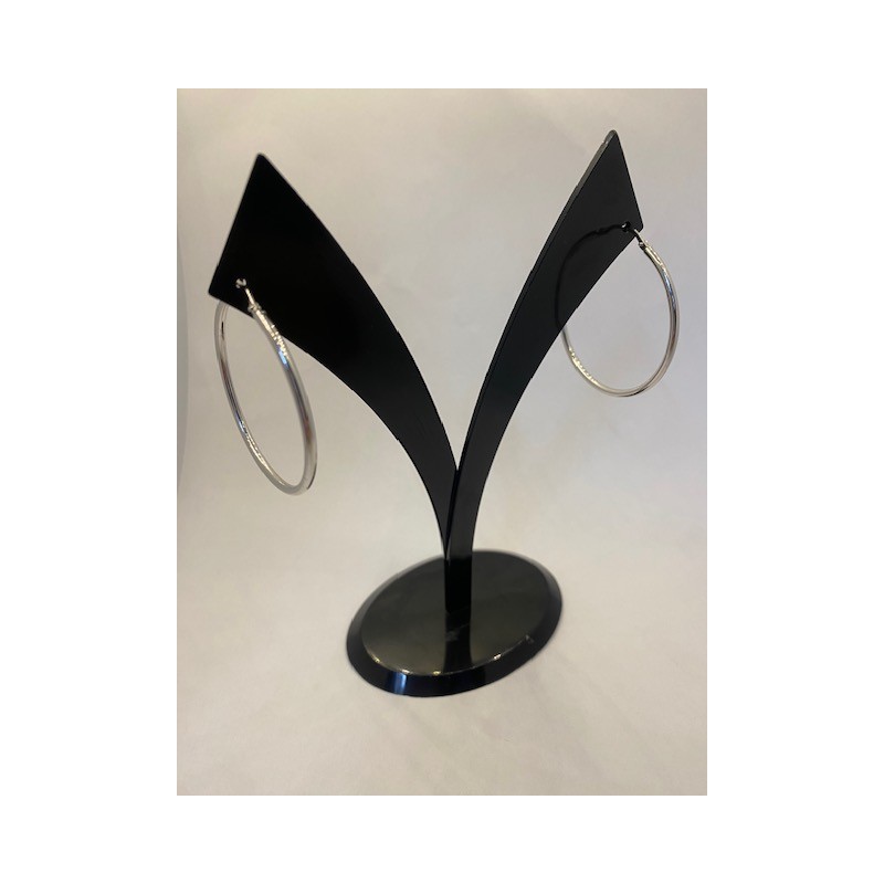 Pendientes de plata de ley de 925 m/m  lisos redondos, modelo aro.