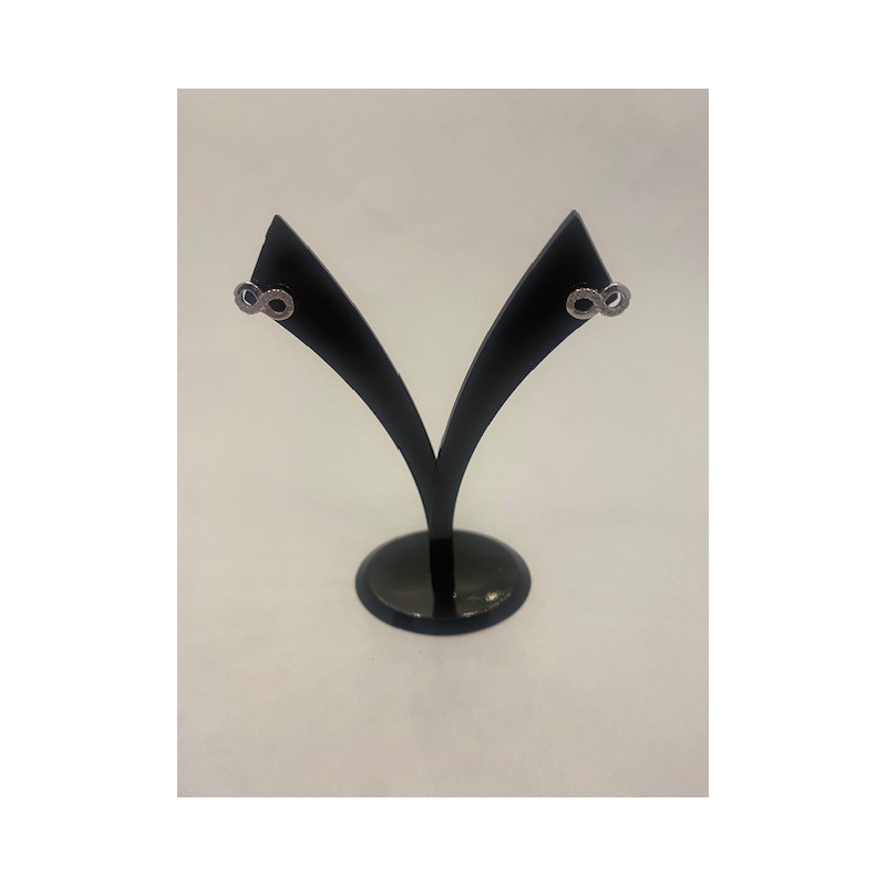 Pendientes de PLATA DE LEY de 925 m/m, con forma de infinito.