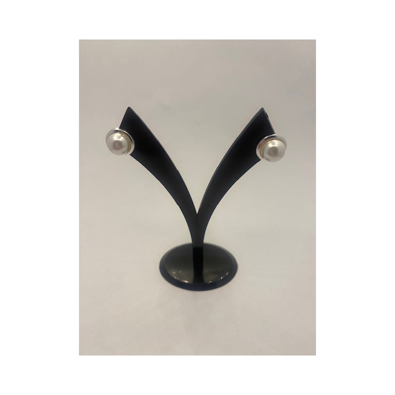 Pendientes de PLATA DE LEY de 925 m/m, con perla.