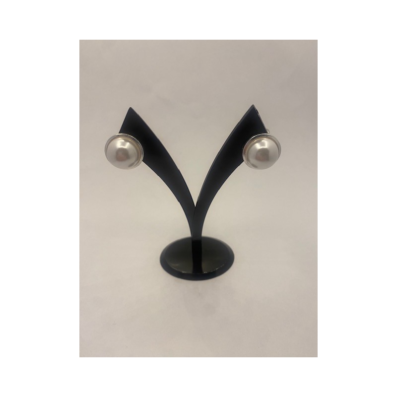 Pendientes de PLATA DE LEY de 925 m/m, con perla.