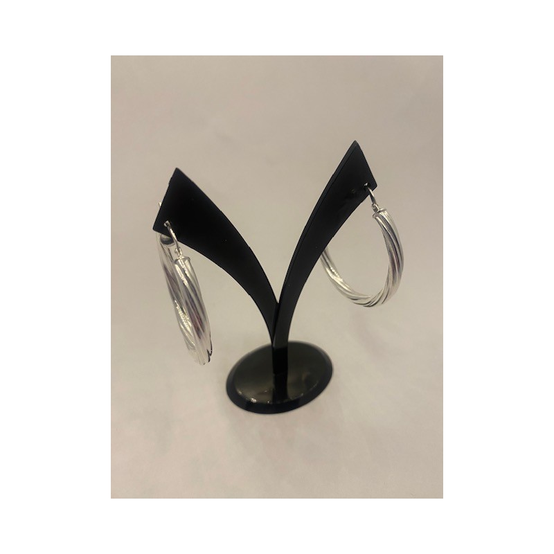 Pendientes PLATA DE LEY, de 925 m/m, modelo aro.