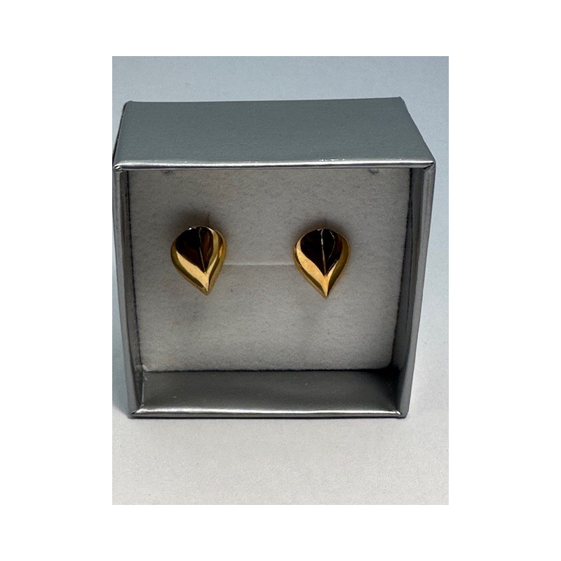 Pendientes plata de ley de 925 m/m chapados en oro.