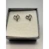 Pendientes plata de ley de 925 m/m, con forma de corazón.