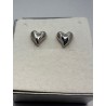 Pendientes plata de ley de 925 m/m, con forma de corazón.