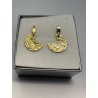 Pendientes plata de ley de 925 m/m, chapados en oro.