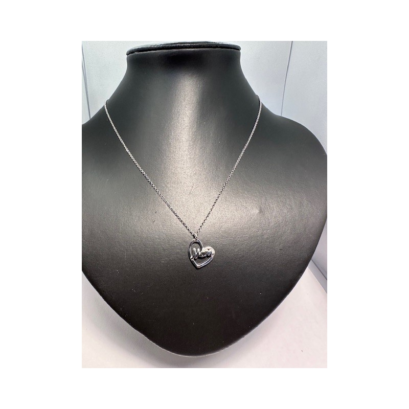 Collar de plata de ley de 925 m/m, con cadena y colgante.