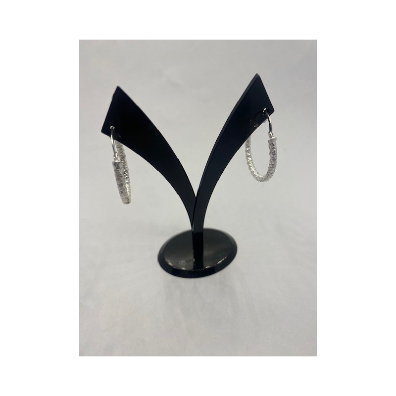 Pendientes de plata de ley de 925 m/m, con forma de aro.