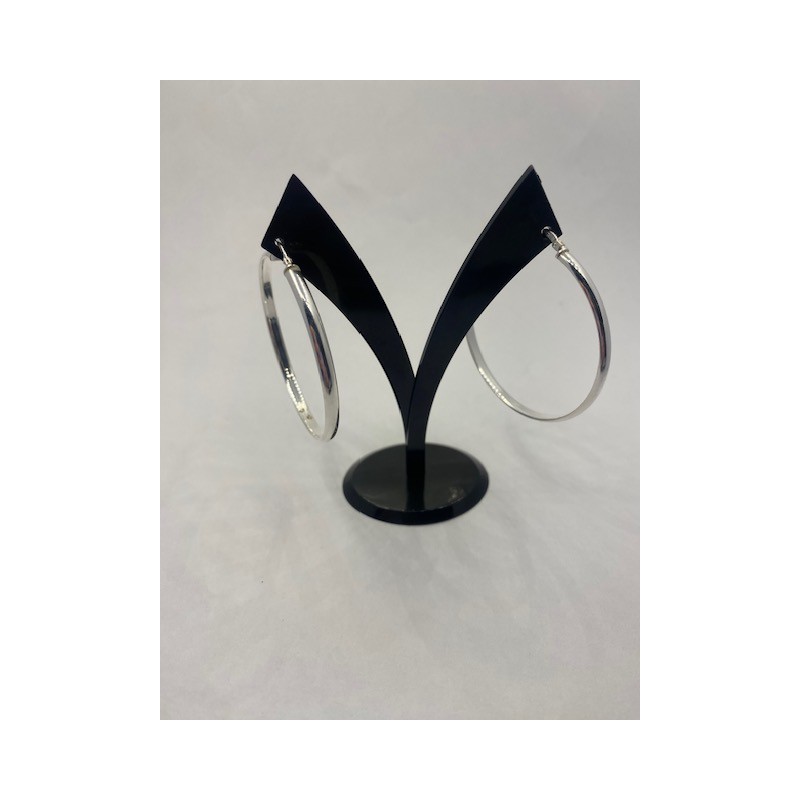 Pendientes de plata de ley de 925 m/m , modelo aro.