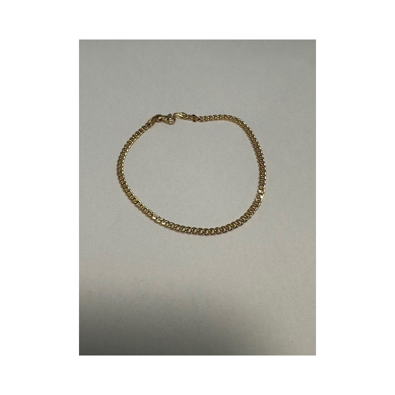 Pulsera de ORO 18 KTS, de 19 cms de largo, modelo barbada.
