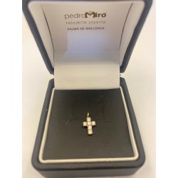 Cruz de oro amarillo de 18...