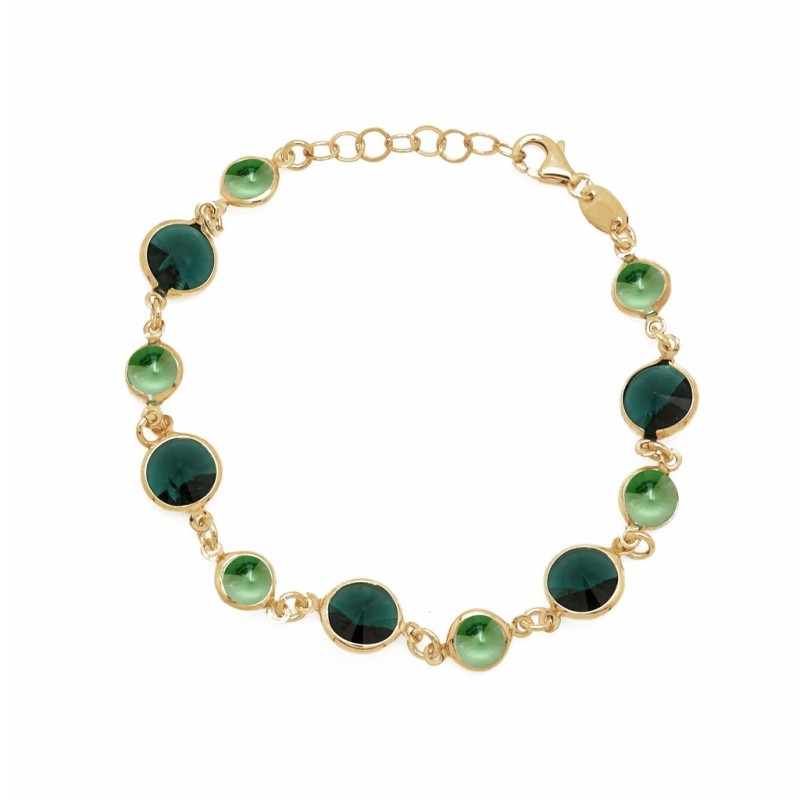 Pulsera de plata de ley de 925 m/m de Victoria Cuz, chapada en oro