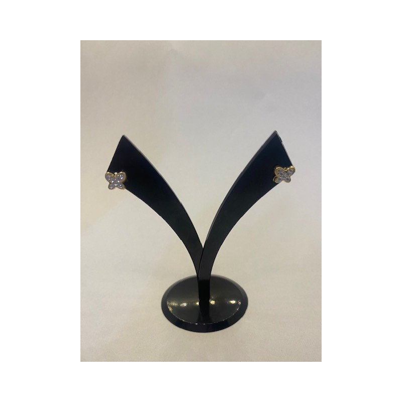 Pendientes de oro amarillo de 18 kts, con forma de mariposa