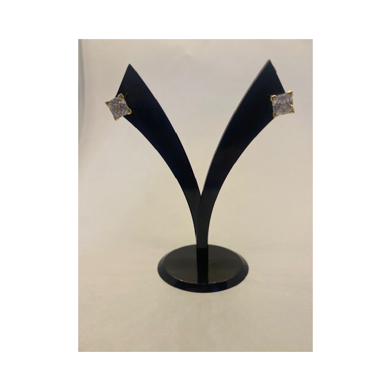 Pendientes de oro amarillo de 18 kts, con circonita.