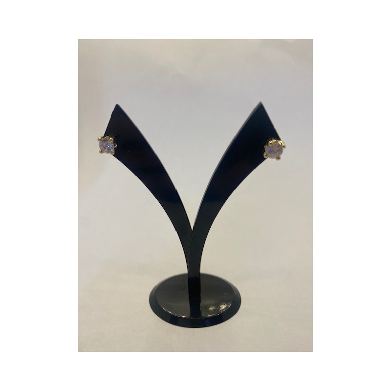 Pendientes de oro amarillo de 18 kts, con circonita.