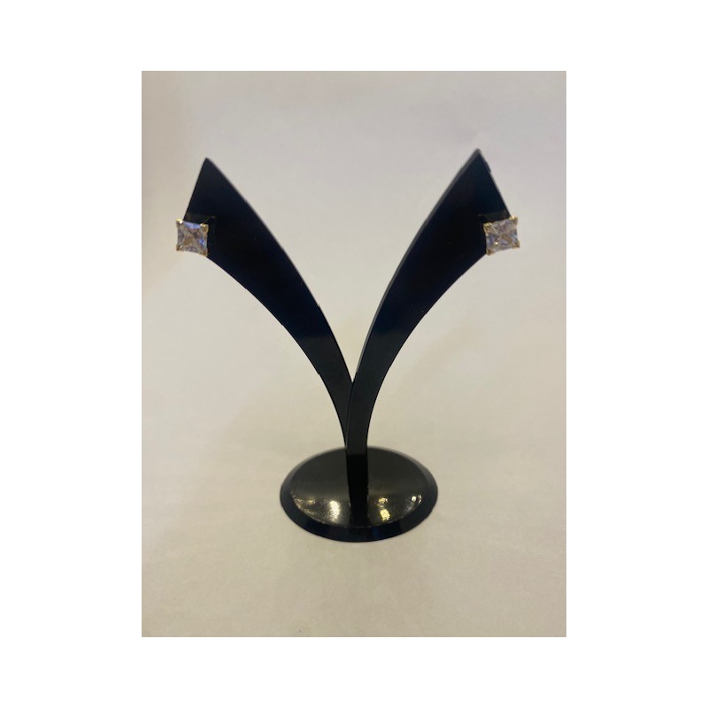 Pendientes de oro amarillo de 18 kts, con circonita.