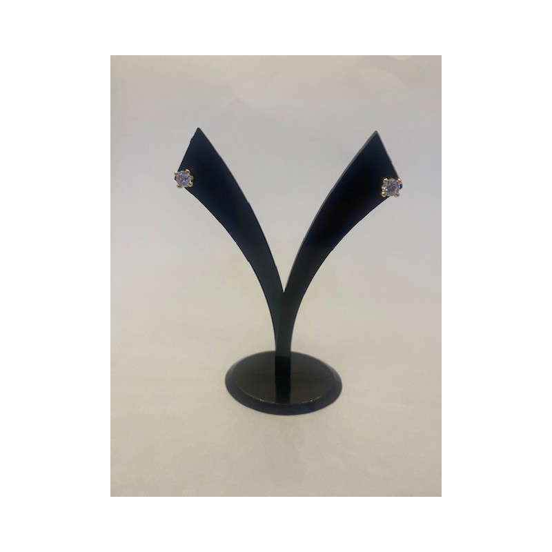 Pendientes de oro amarillo de 18 kts, con circonita.