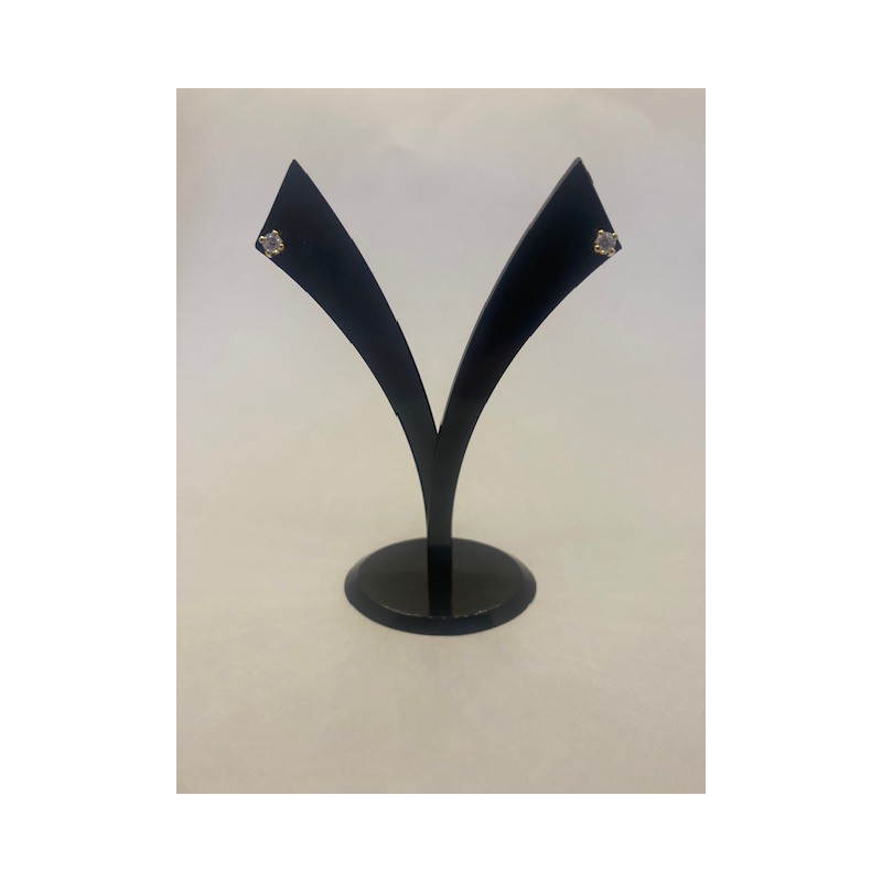 Pendientes de oro amarillo de 18 kts, con circonita.