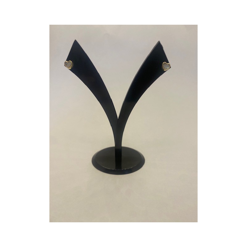 Pendientes de oro amarillo de 18 kts, con forma de corazón.