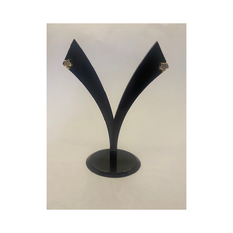 Pendientes de oro amarillo de 18 kts, con forma de estrella.