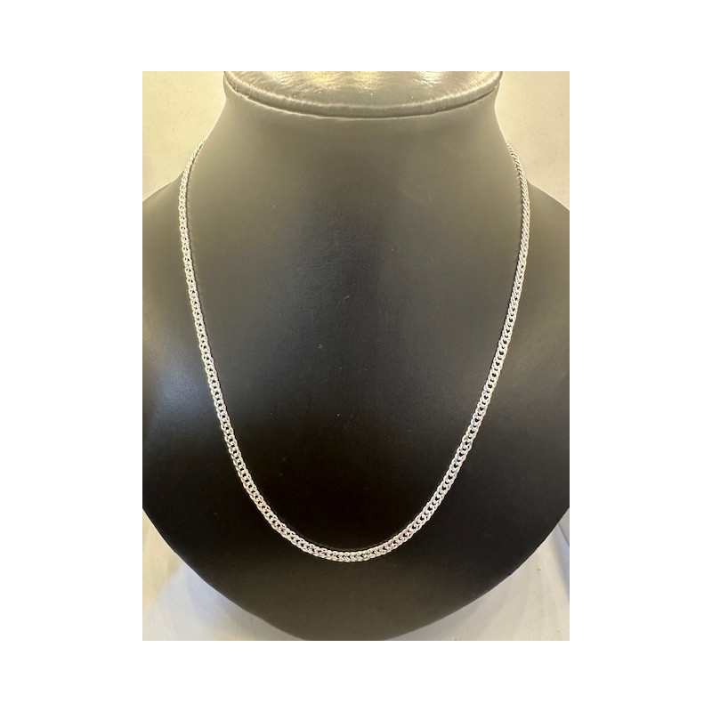 Cadena de plata de ley de 925 m/m de 60 cms de largo.